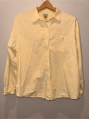 L.L. Bean Women’s Butter Yellow Button-Down Shirt
